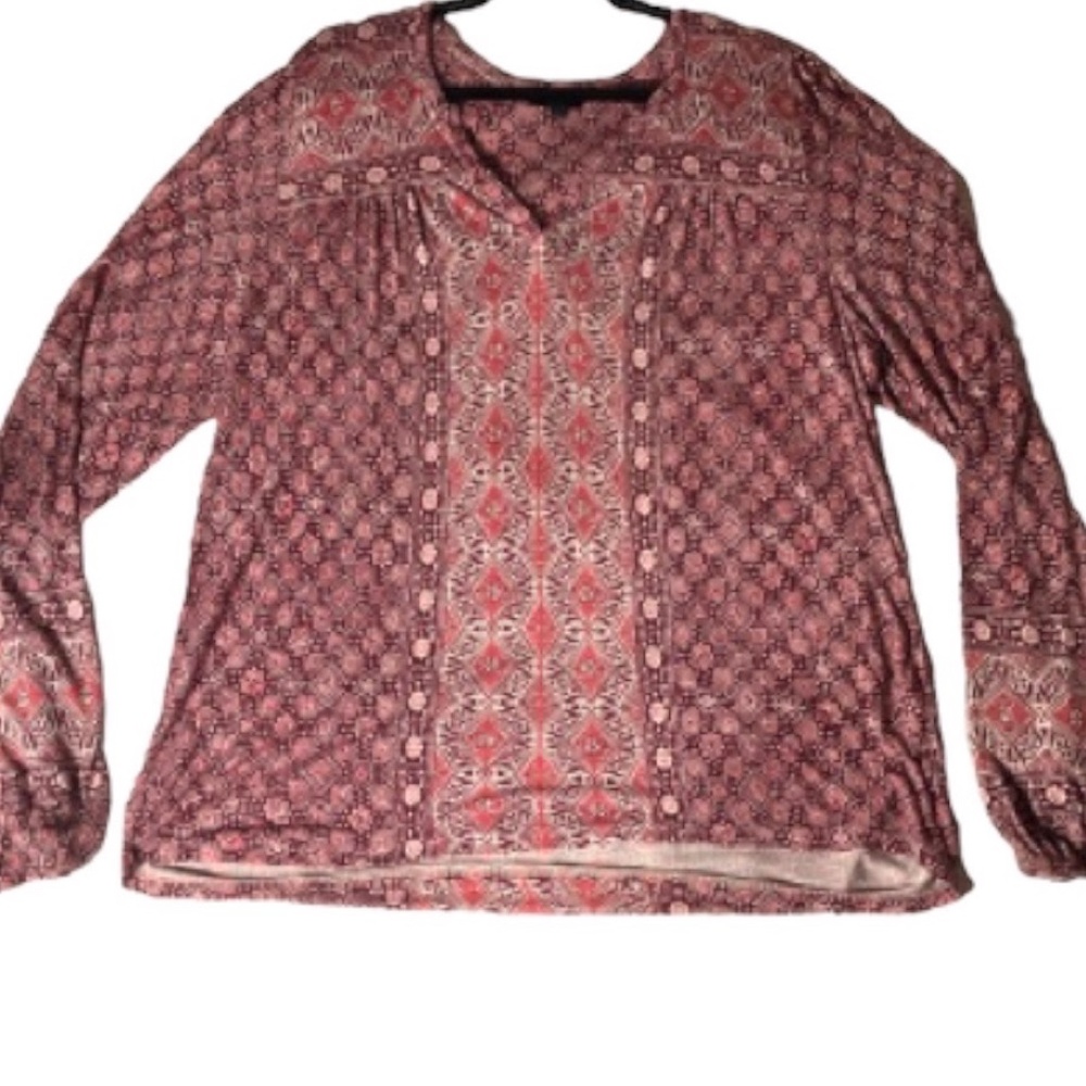 Lucky Brand V-Neck Blouse Large